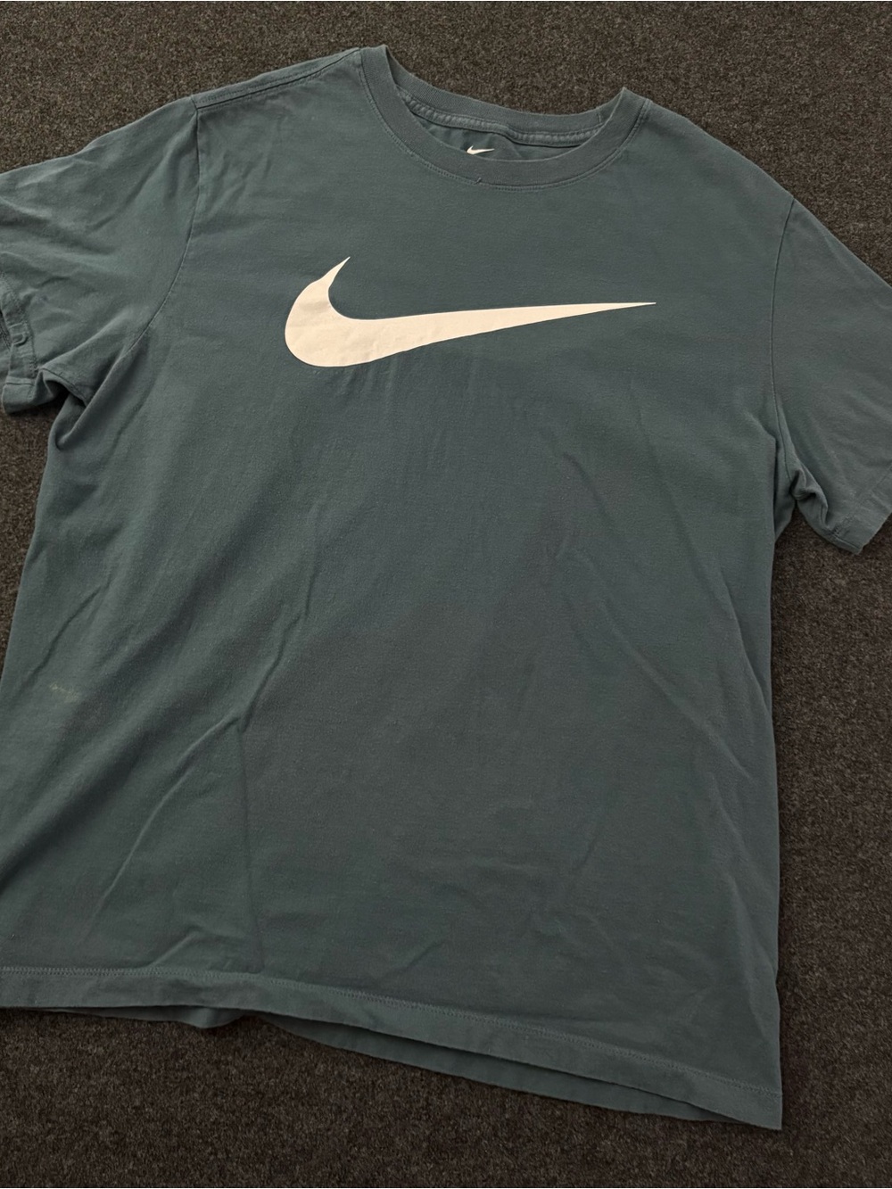 Nike The Nike Tee T Mens L Blue-gray Teal W/ Logo Graphic Activewear Skating Tee